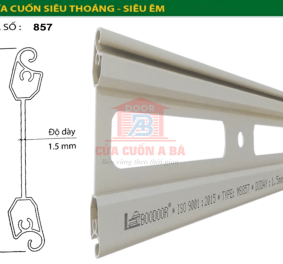 Cửa Cuốn Nan Nhôm BooDoor 857 – Khe Thoáng, Siêu Êm